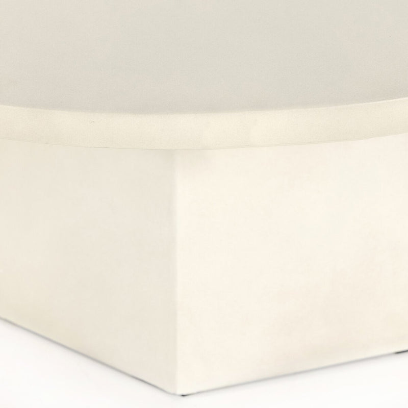 Bowman Outdoor Coffee Table - White Concrete