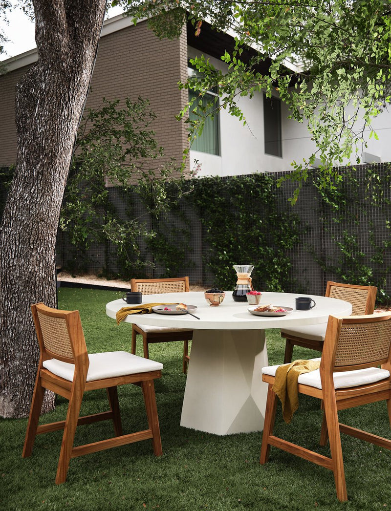 Bowman Outdoor Dining Table - White Concrete