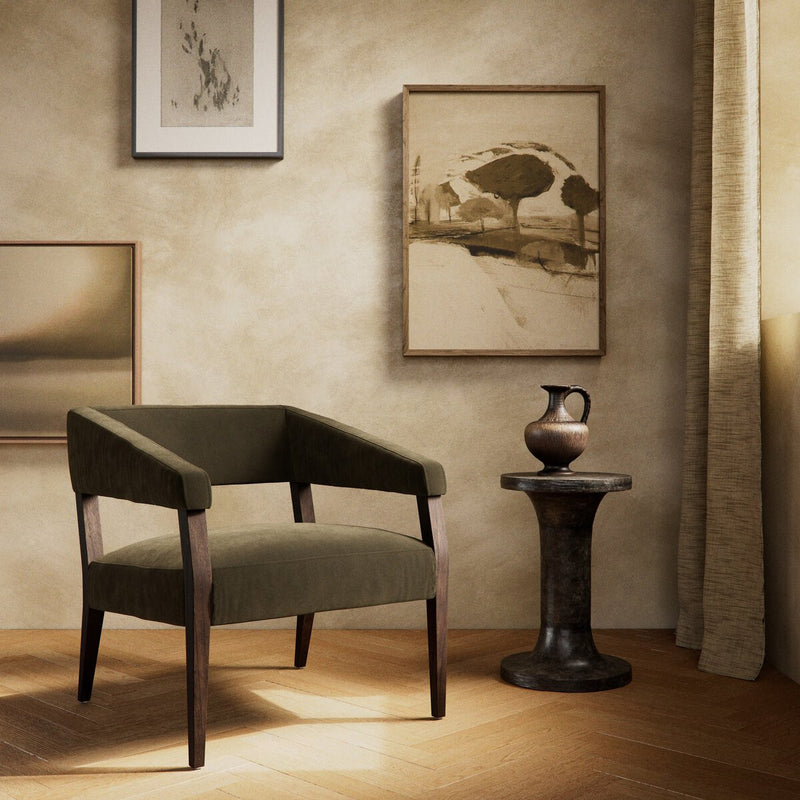 Gary Club Chair - Surrey Olive