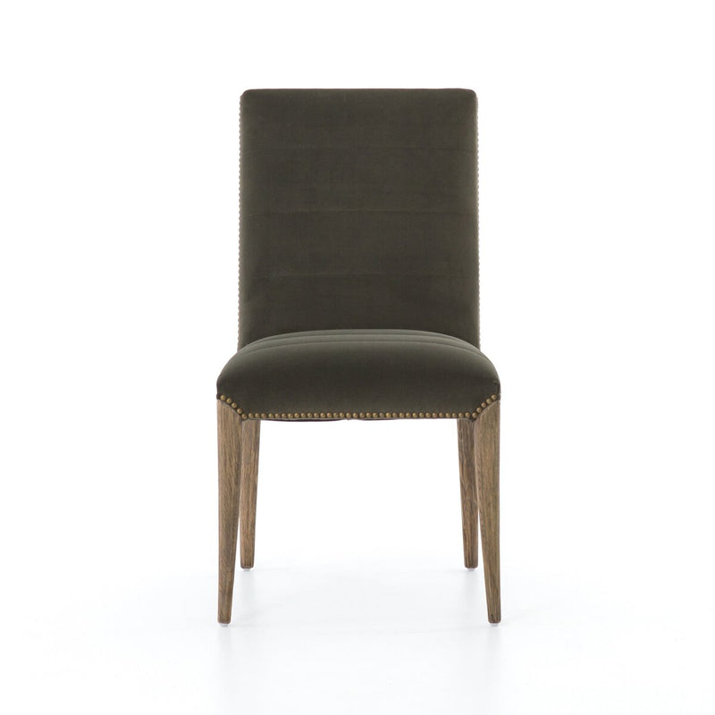 Nate Dining Chair - Modern Velvet Loden