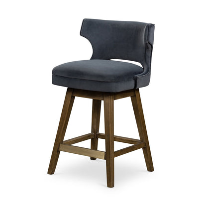 Task Swivel Stool - Modern Velvet Shadow