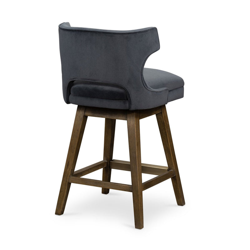 Task Swivel Stool - Modern Velvet Shadow