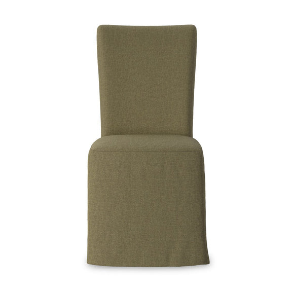 Vista Slipcovered Dining Chair - Broadway Olive