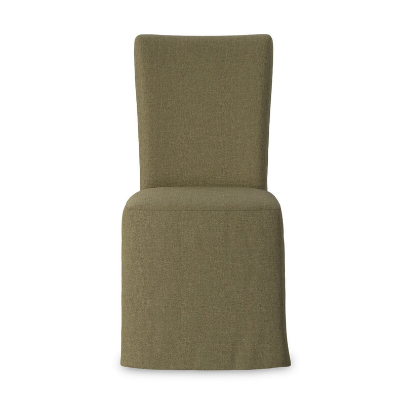 Vista Slipcovered Dining Chair - Broadway Olive