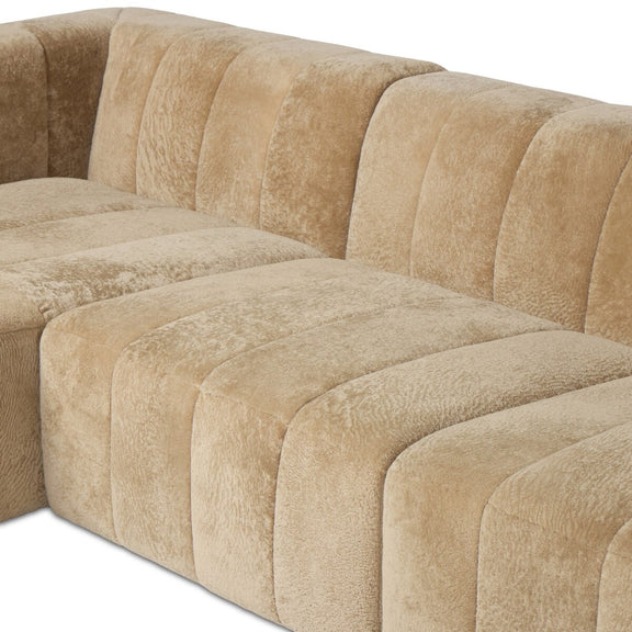 Langham Channeled 3-Piece Sectional - Ravello Camel