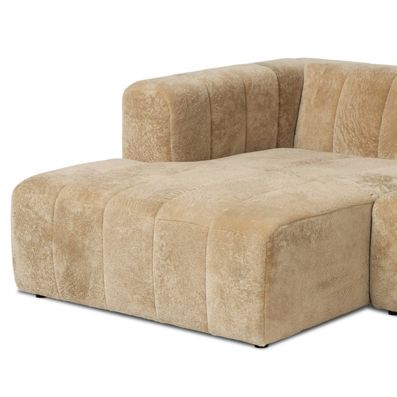 Langham Channeled 3-Piece Sectional - Ravello Camel