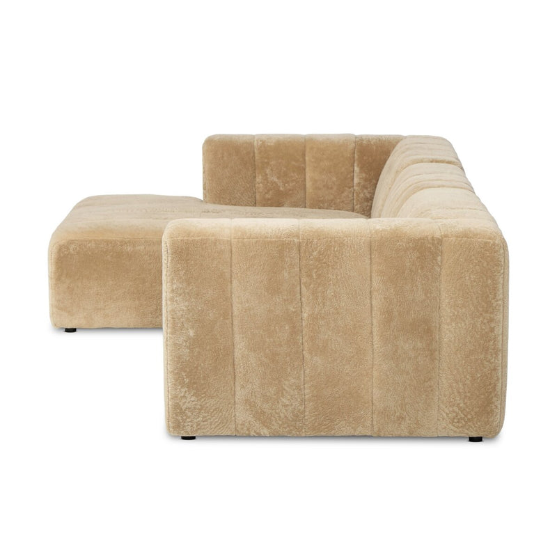 Langham Channeled 3-Piece Sectional - Ravello Camel