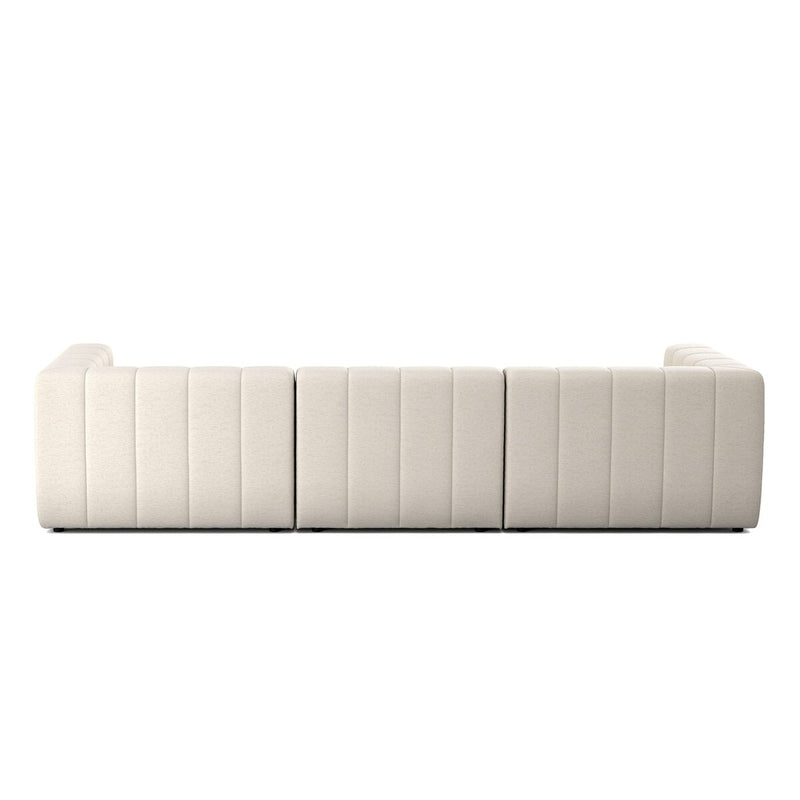 Langham Channeled 3-Piece Sectional - Crypton Nomad Snow