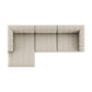 Langham Channeled 3-Piece Sectional - Crypton Nomad Snow