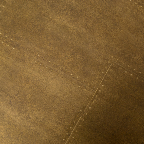 Powell Dining Table - Bright Brass Clad