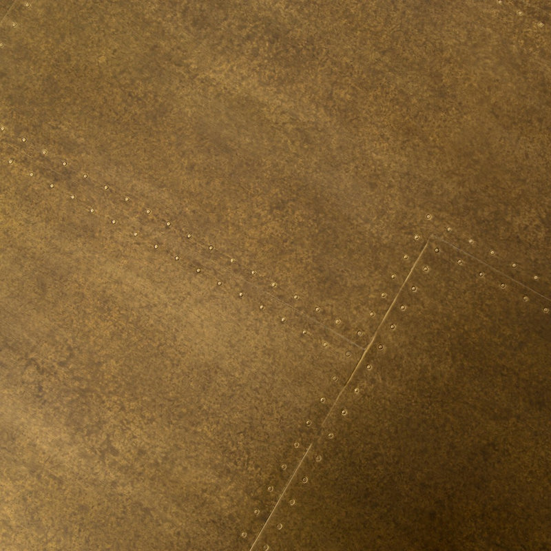 Powell Dining Table - Bright Brass Clad