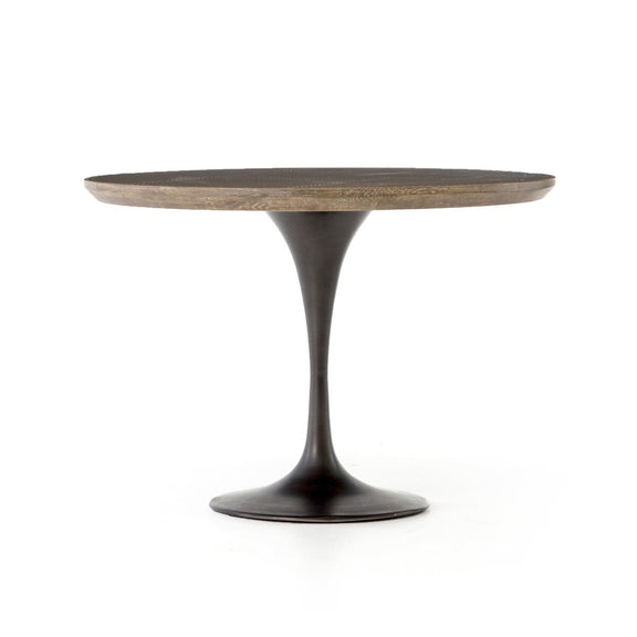 Powell Dining Table - Bright Brass Clad