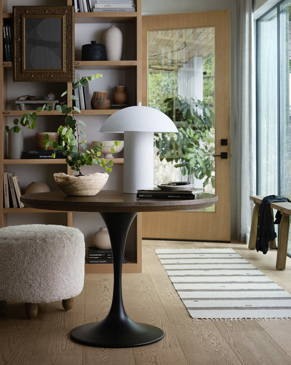 Powell Dining Table - Bright Brass Clad