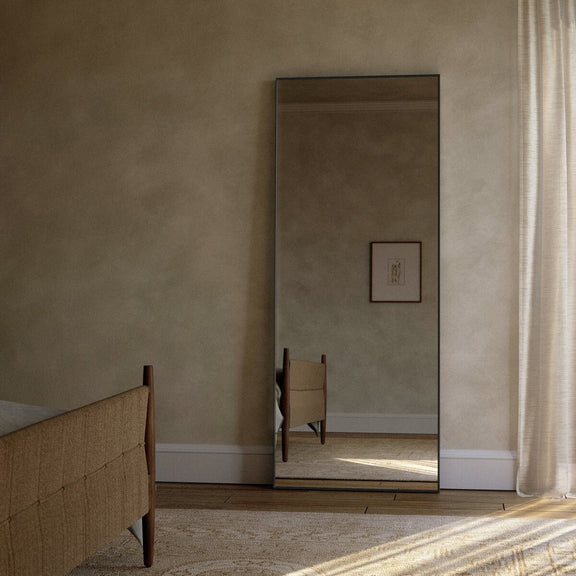 Bellvue Floor Mirror - Rustic Black