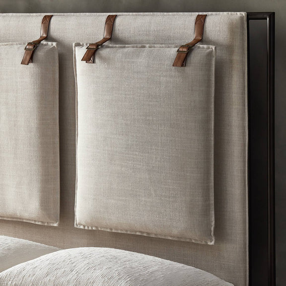 Leigh Upholstered Bed - Hockney Ivory