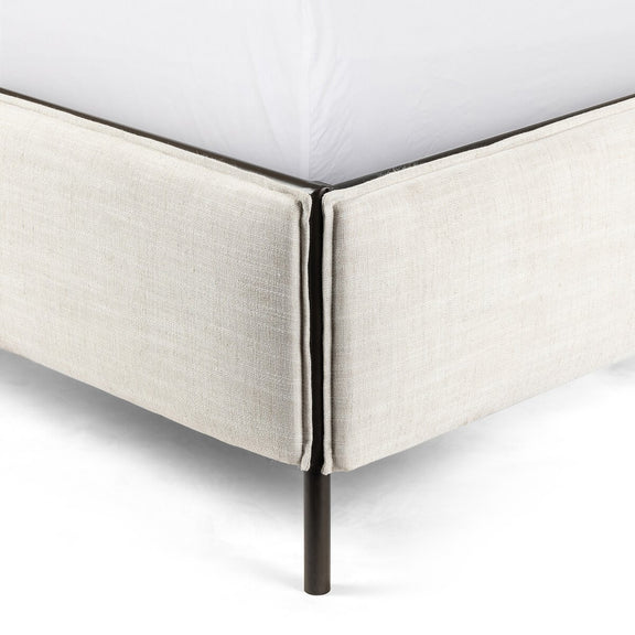 Leigh Upholstered Bed - Hockney Ivory
