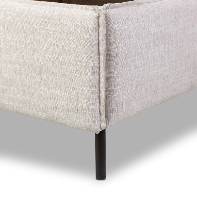 Leigh Upholstered Bed - Hockney Ivory