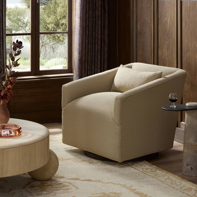 York Swivel Chair - Barlow Camel
