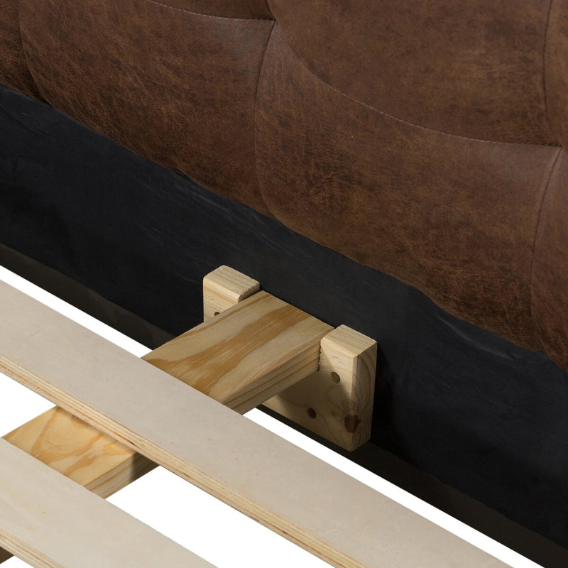 Newhall Bed - Vintage Tobacco - Pintuck
