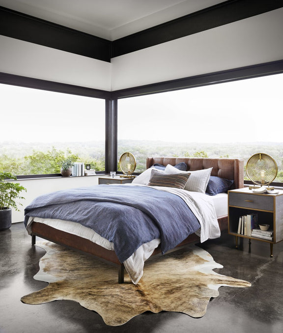 Newhall Bed - Vintage Tobacco - Pintuck