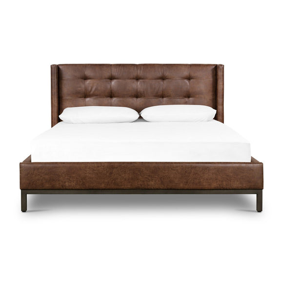 Newhall Bed - Vintage Tobacco - Pintuck