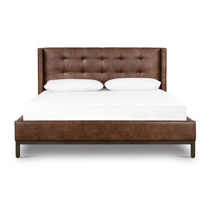 Newhall Bed - Vintage Tobacco - Pintuck