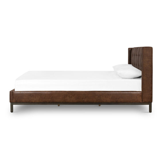 Newhall Bed - Vintage Tobacco - Pintuck