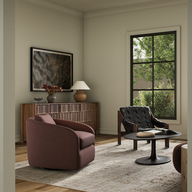 Topanga Swivel Chair - Laughlin Plum