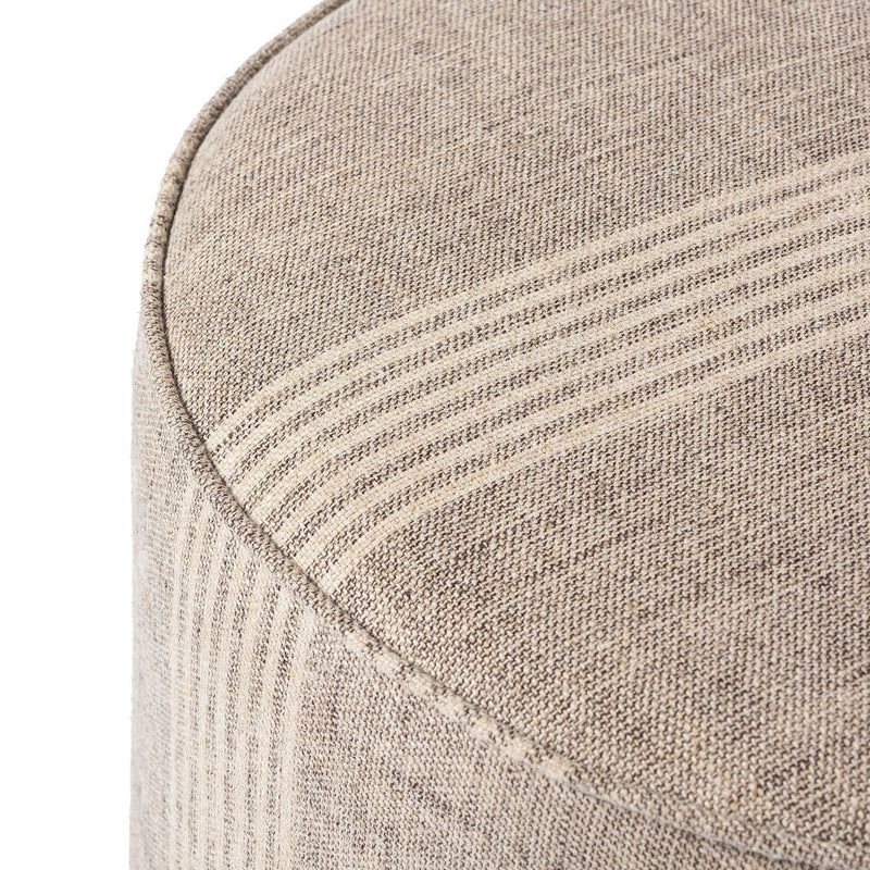 Sinclair Round Ottoman - Manchester Flint