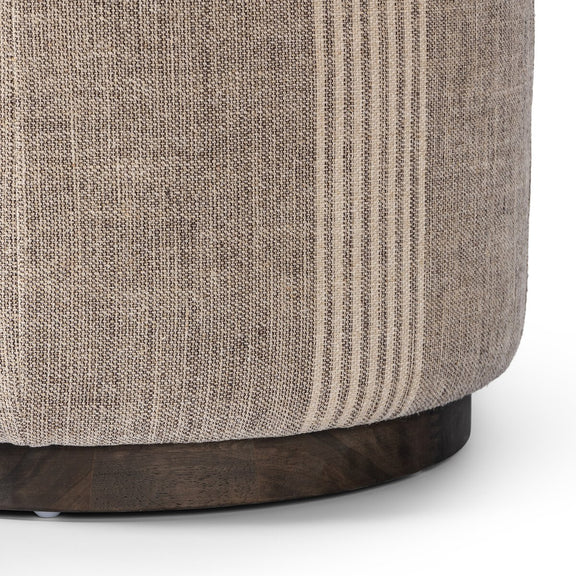 Sinclair Round Ottoman - Manchester Flint