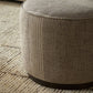 Sinclair Round Ottoman - Manchester Flint