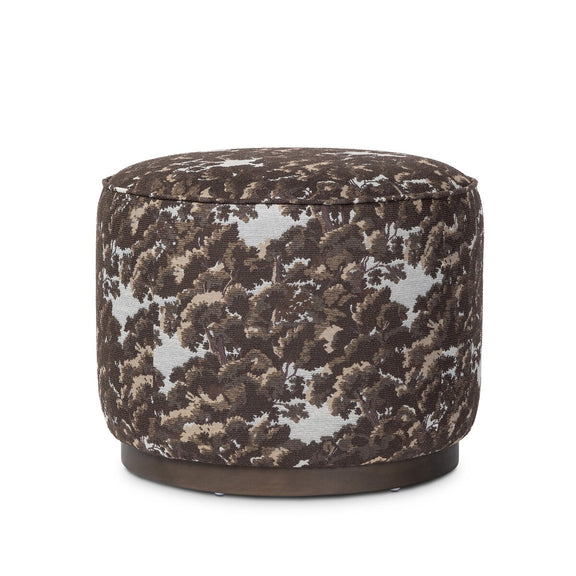 Sinclair Round Ottoman - Crypton North Oak Brown