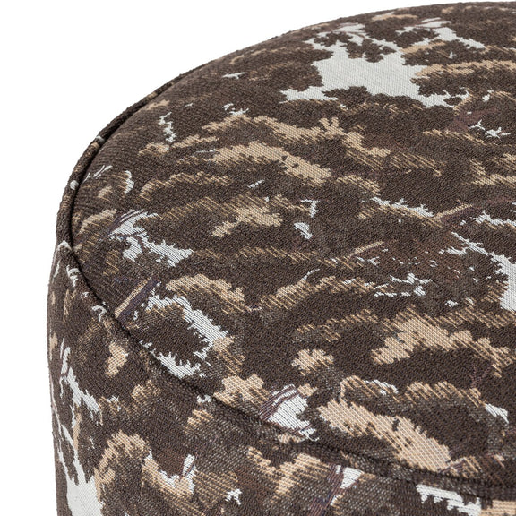 Sinclair Round Ottoman - Crypton North Oak Brown