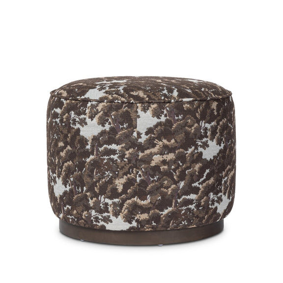 Sinclair Round Ottoman - Crypton North Oak Brown