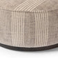 Sinclair Large Round Ottoman - Manchester Flint