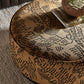 Sinclair Large Round Ottoman - Balkan Ochre