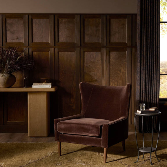 Marlow Wing Chair - Monte Chocolate