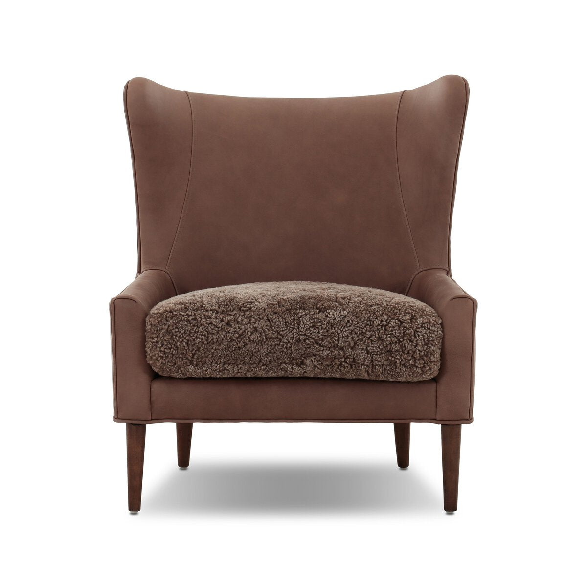 Marlow Wing Chair - Taupe Shearling
