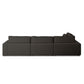Bloor 4-Piece Sectional W/ Ottoman - Landale Charcoal