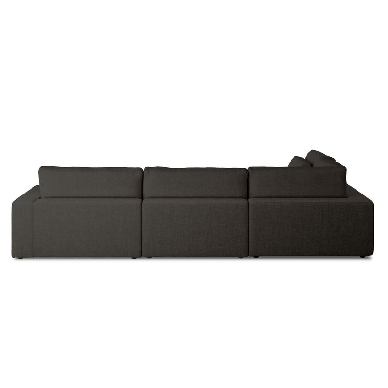 Bloor 4-Piece Sectional W/ Ottoman - Landale Charcoal