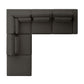 Bloor 4-Piece Sectional W/ Ottoman - Landale Charcoal