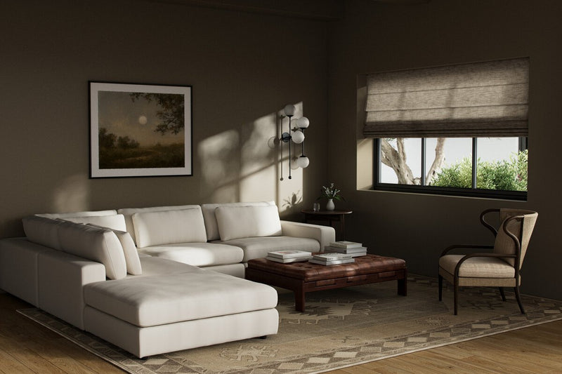Bloor 4-Piece Sectional W/ Ottoman - Crypton Nomad Marshmallow