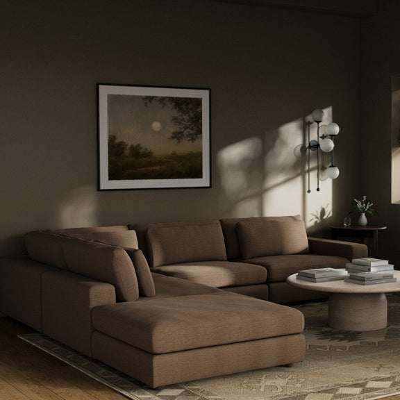 Bloor 4-Piece Sectional W/ Ottoman - Crypton Nomad Mushroom