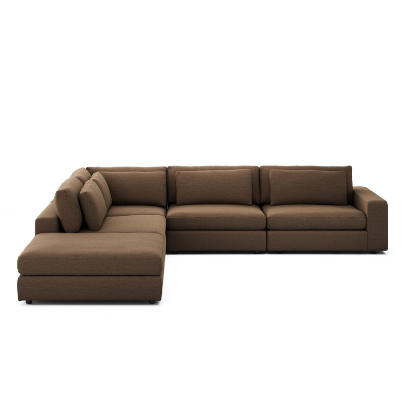 Bloor 4-Piece Sectional W/ Ottoman - Crypton Nomad Mushroom