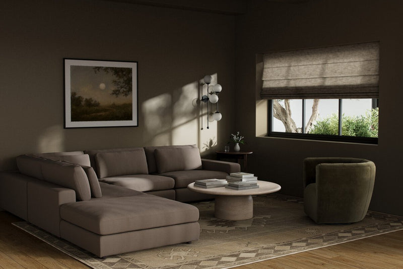 Bloor 4-Piece Sectional W/ Ottoman - Savoy Coffee