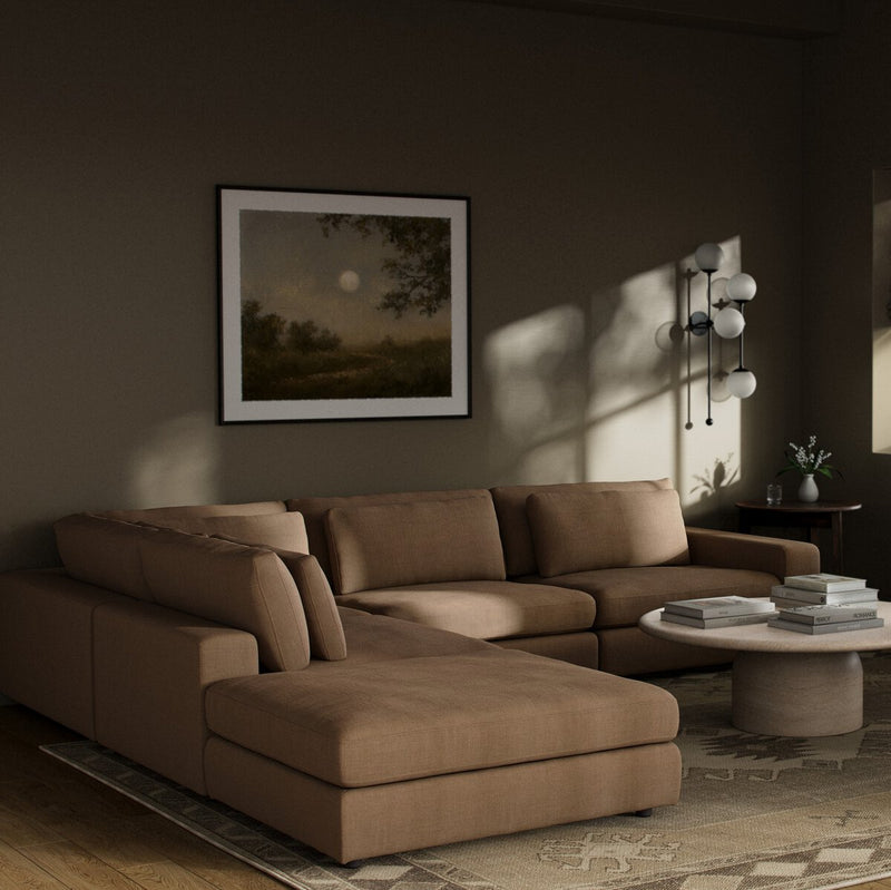 Bloor 4-Piece Sectional W/ Ottoman - Savoy Ochre