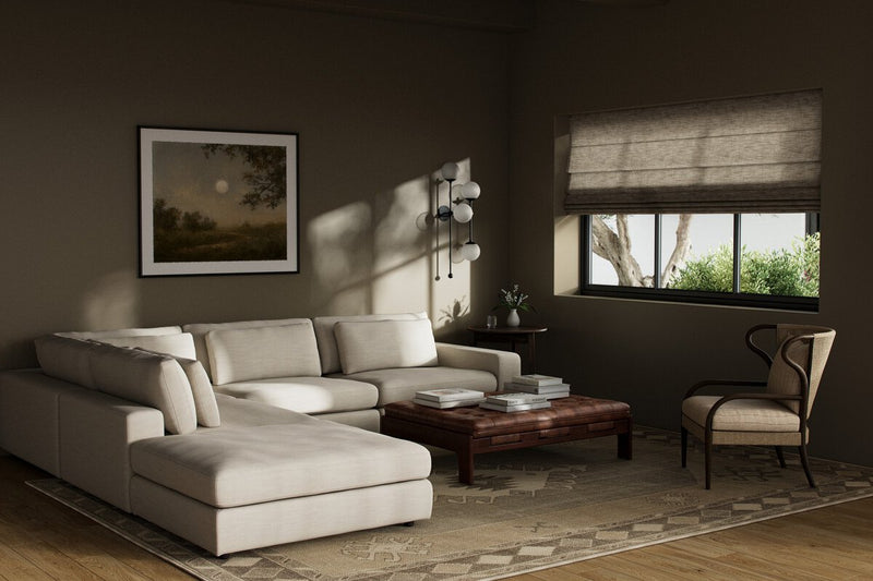 Bloor 4-Piece Sectional W/ Ottoman - Savoy Parchment