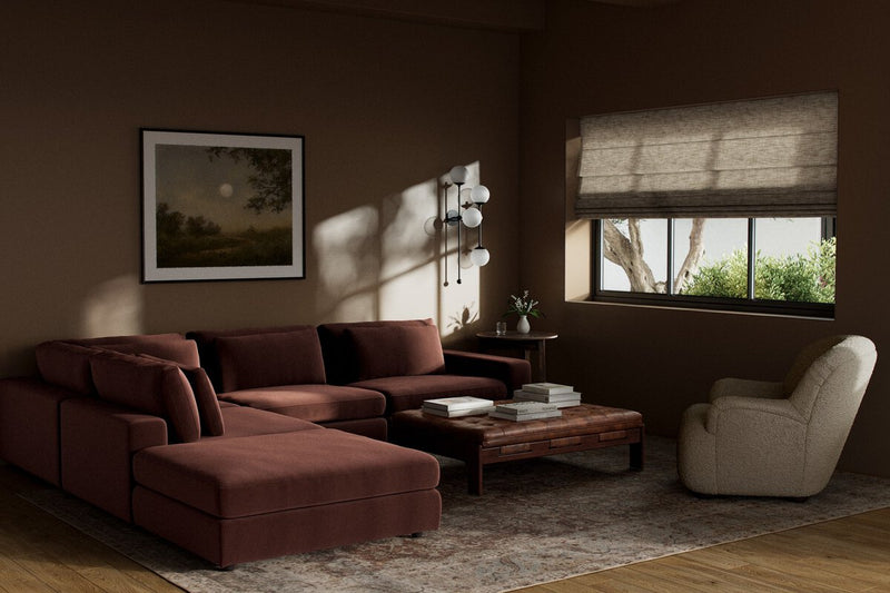 Bloor 4-Piece Sectional W/ Ottoman - Surrey Auburn