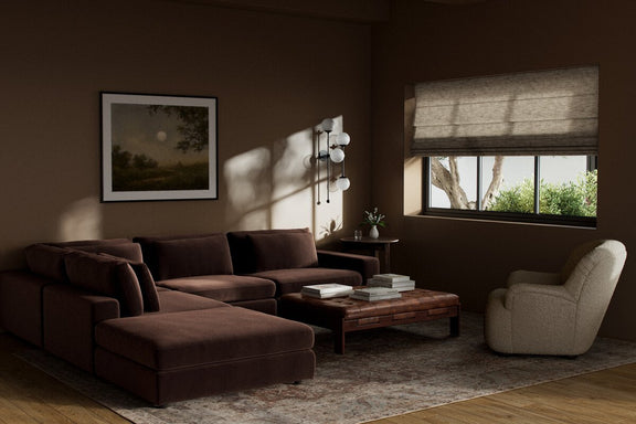 Bloor 4-Piece Sectional W/ Ottoman - Surrey Cocoa