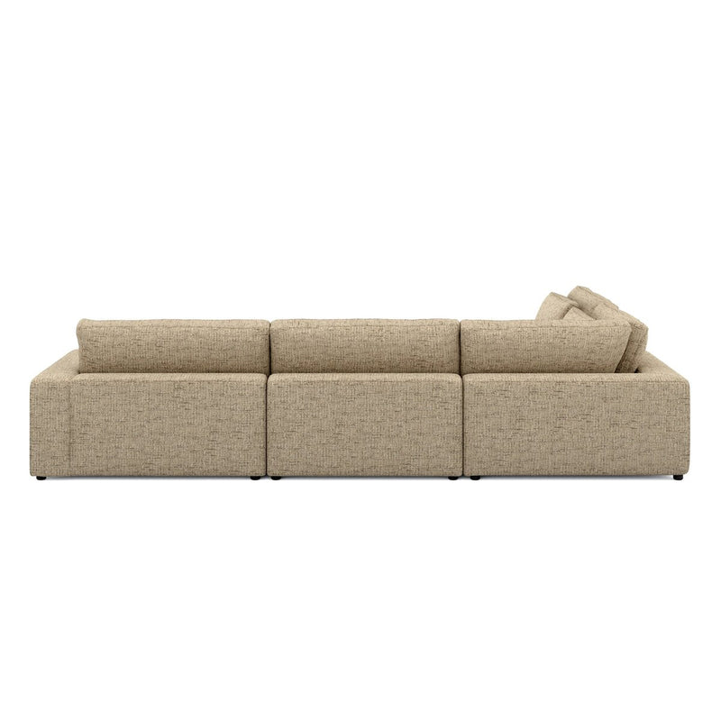 Bloor 4-Piece Sectional W/ Ottoman - Easthill Wheat